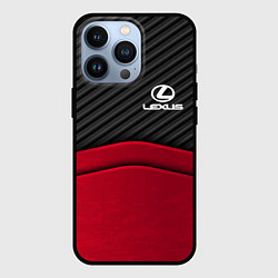 Чехол для iPhone 13 Pro Lexus: Red Carbon, цвет: 3D-черный