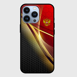 Чехол для iPhone 13 Pro RUSSIA SPORT: Gold Collection, цвет: 3D-черный