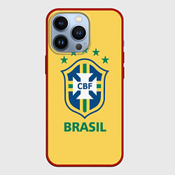 Чехол для iPhone 13 Pro Brazil Team, цвет: 3D-красный