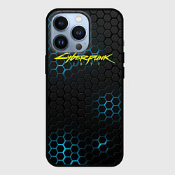 Чехол для iPhone 13 Pro Cyberpunk 2077: Blue Carbon, цвет: 3D-черный