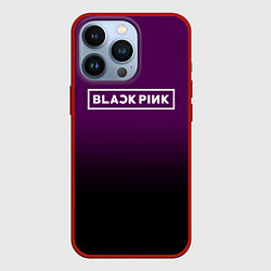 Чехол для iPhone 13 Pro Black Pink: Violet Gradient, цвет: 3D-красный