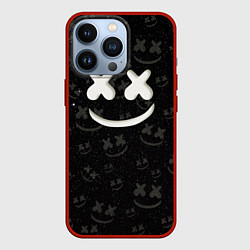 Чехол для iPhone 13 Pro Marshmello Cosmos pattern, цвет: 3D-красный
