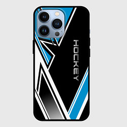 Чехол для iPhone 13 Pro Hockey black blue white, цвет: 3D-черный