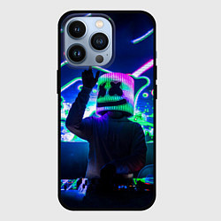 Чехол для iPhone 13 Pro Marshmello: Neon DJ, цвет: 3D-черный