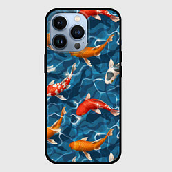 Чехол для iPhone 13 Pro Карпы кои, цвет: 3D-черный