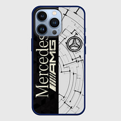 Чехол для iPhone 13 Pro Mercedes AMG: Techno Style, цвет: 3D-тёмно-синий