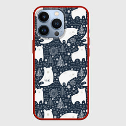Чехол iPhone 13 Pro Белые медведи