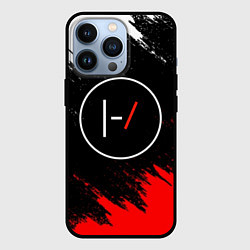 Чехол для iPhone 13 Pro 21 Pilots: Black & Red, цвет: 3D-черный