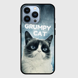 Чехол для iPhone 13 Pro Grumpy Cat, цвет: 3D-черный