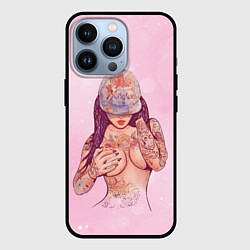 Чехол для iPhone 13 Pro Sexy tattoo girl, цвет: 3D-черный