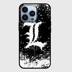 Чехол для iPhone 13 Pro L letter кляксы, цвет: 3D-черный
