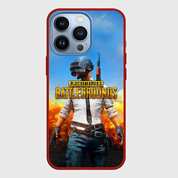 Чехол для iPhone 13 Pro PUBG, цвет: 3D-красный