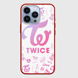 Чехол для iPhone 13 Pro TWICE, цвет: 3D-красный