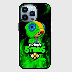 Чехол iPhone 13 Pro BRAWL STARS LEON ЛЕОН ЗЕЛЁНЫЙ ОГОНЬ