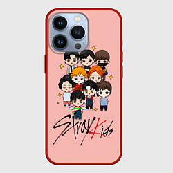 Чехол для iPhone 13 Pro Stray Kids, цвет: 3D-красный