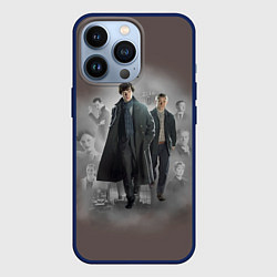 Чехол для iPhone 13 Pro Sherlock, цвет: 3D-тёмно-синий