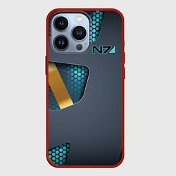 Чехол для iPhone 13 Pro Mass Effect N7, цвет: 3D-красный