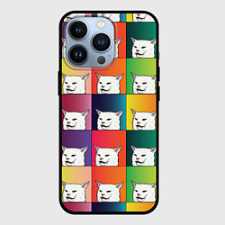 Чехол для iPhone 13 Pro Woman Yelling at Cat, цвет: 3D-черный