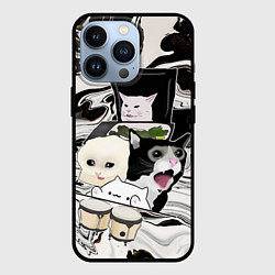 Чехол для iPhone 13 Pro Woman yelling at cat, цвет: 3D-черный
