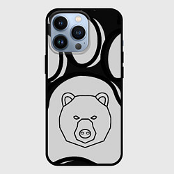 Чехол для iPhone 13 Pro Душа севера - след медведя, цвет: 3D-черный