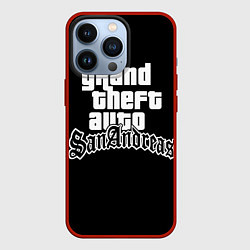 Чехол для iPhone 13 Pro GTA San Andreas, цвет: 3D-красный