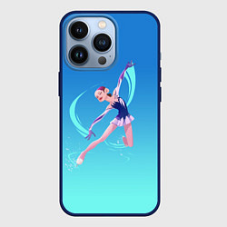 Чехол для iPhone 13 Pro Фигурное катание, цвет: 3D-тёмно-синий