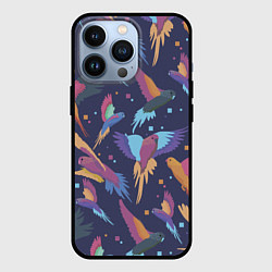 Чехол iPhone 13 Pro Райские попугаи