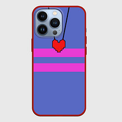 Чехол для iPhone 13 Pro UNDERTALE FRISK ФРИСК, цвет: 3D-красный