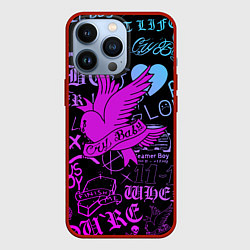 Чехол для iPhone 13 Pro LIL PEEP, цвет: 3D-красный