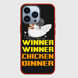 Чехол для iPhone 13 Pro Winner Chicken Dinner, цвет: 3D-красный