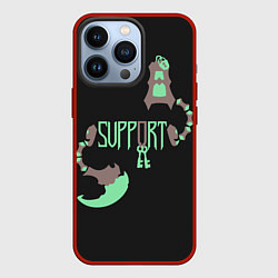 Чехол для iPhone 13 Pro Support, цвет: 3D-красный