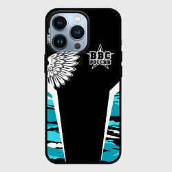 Чехол для iPhone 13 Pro ВВС России Камуфляж, цвет: 3D-черный