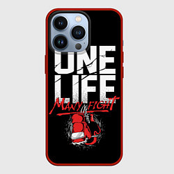 Чехол для iPhone 13 Pro One Life Many Fight, цвет: 3D-красный
