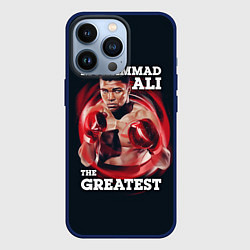 Чехол для iPhone 13 Pro Muhammad Ali, цвет: 3D-тёмно-синий