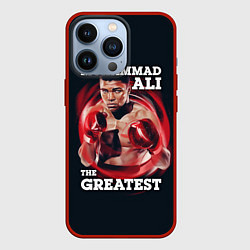 Чехол для iPhone 13 Pro Muhammad Ali, цвет: 3D-красный