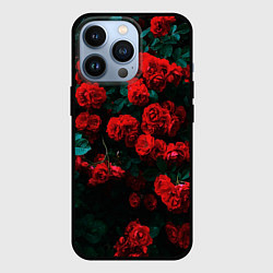 Чехол для iPhone 13 Pro Розы, цвет: 3D-черный