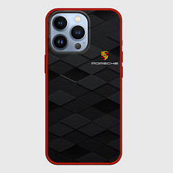Чехол для iPhone 13 Pro PORSCHE, цвет: 3D-красный