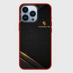 Чехол для iPhone 13 Pro PORSCHE, цвет: 3D-красный