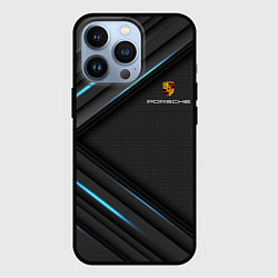 Чехол для iPhone 13 Pro PORSCHE, цвет: 3D-черный