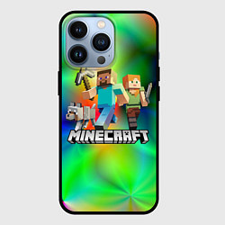 Чехол для iPhone 13 Pro MINECRAFT, цвет: 3D-черный