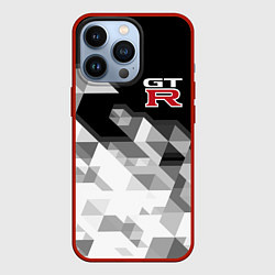 Чехол для iPhone 13 Pro NISSAN GTR, цвет: 3D-красный