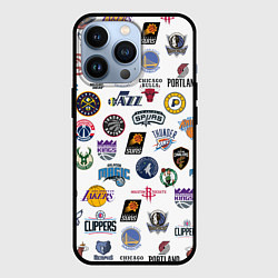 Чехол для iPhone 13 Pro NBA Pattern, цвет: 3D-черный