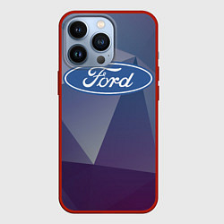 Чехол для iPhone 13 Pro Ford, цвет: 3D-красный