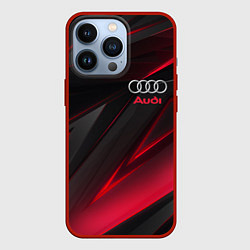 Чехол для iPhone 13 Pro AUDI, цвет: 3D-красный