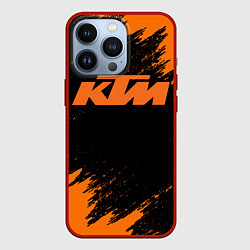 Чехол для iPhone 13 Pro KTM, цвет: 3D-красный