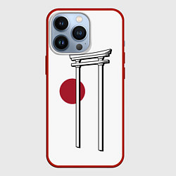 Чехол для iPhone 13 Pro Япония Тории Z, цвет: 3D-красный