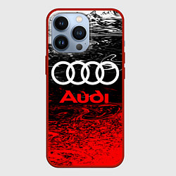 Чехол для iPhone 13 Pro AUDI, цвет: 3D-красный