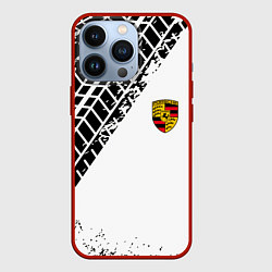 Чехол для iPhone 13 Pro PORSCHE, цвет: 3D-красный