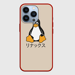 Чехол для iPhone 13 Pro Linux, цвет: 3D-красный