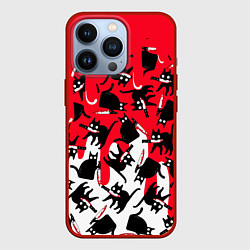 Чехол для iPhone 13 Pro WHAT CAT, цвет: 3D-красный